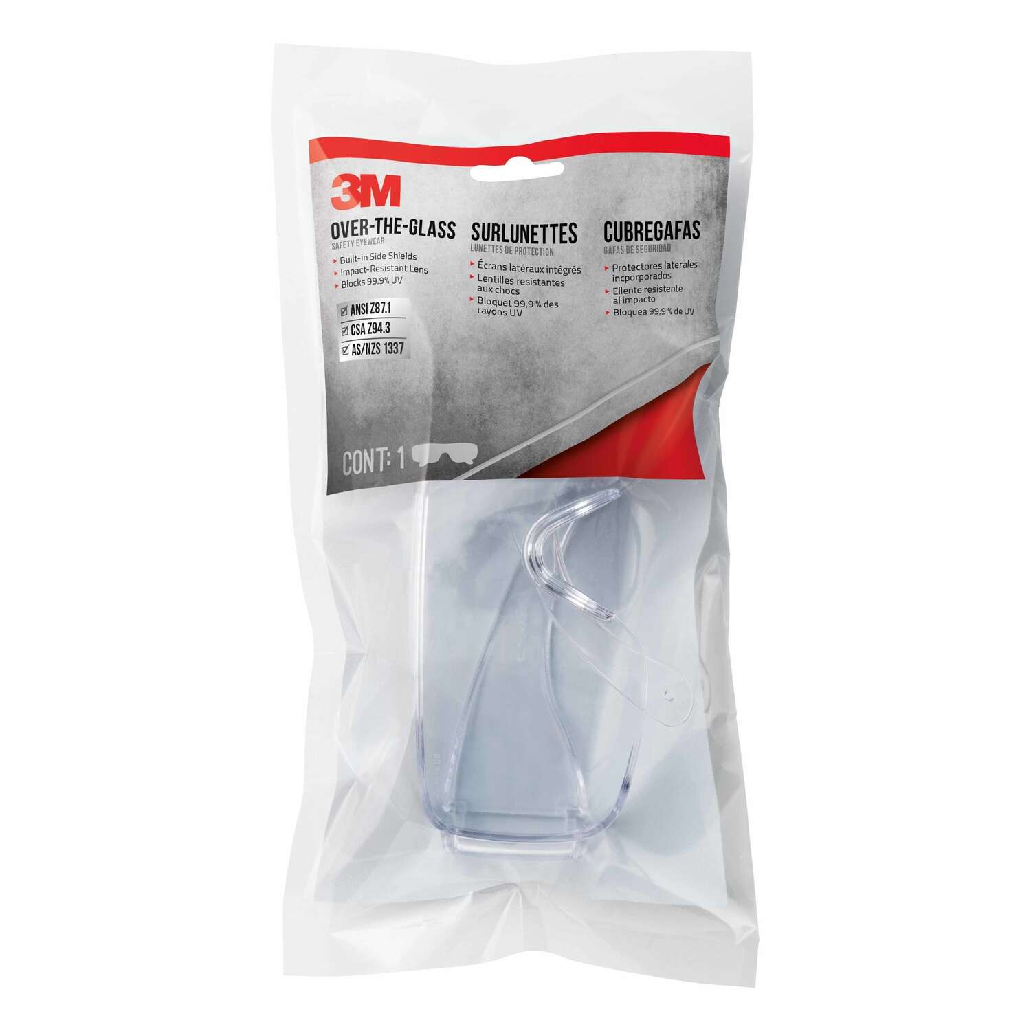 3M Over-the-Glass Safety Eyewear Clear $1.22 Free Shipping