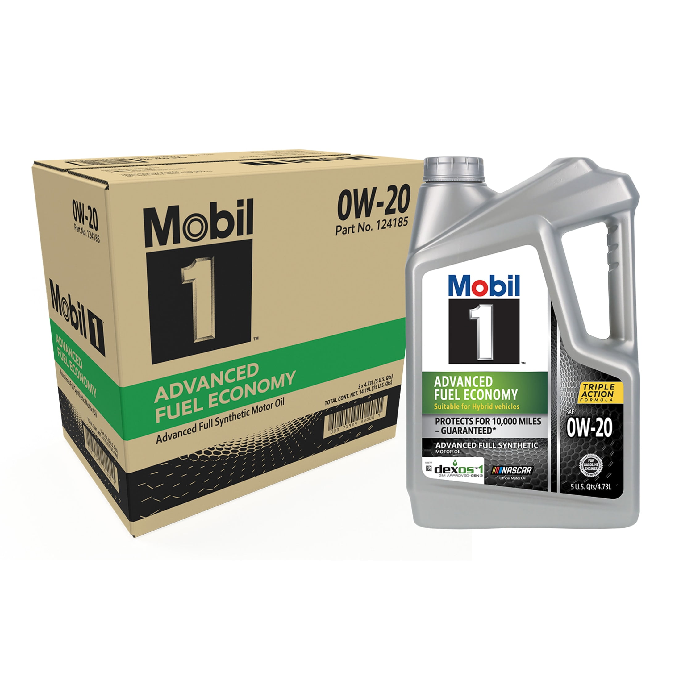3-Pack 5-Qt. Mobil 1 Advanced Fuel Economy Full Synthetic Motor Oil 0W-20 $63.88 More Free Shipping