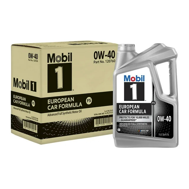 3-Pack 5-Qt Mobil 1 FS European Car Formula Full Synthetic Motor Oil 5W-40 $63.90 More Free Shipping