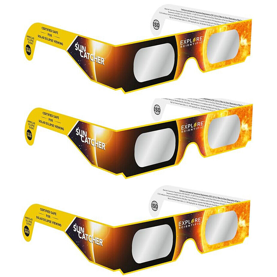3-Pack Explore Scientific Solar Eclipse 2024 Viewing Safety Glasses $2 Free Shipping