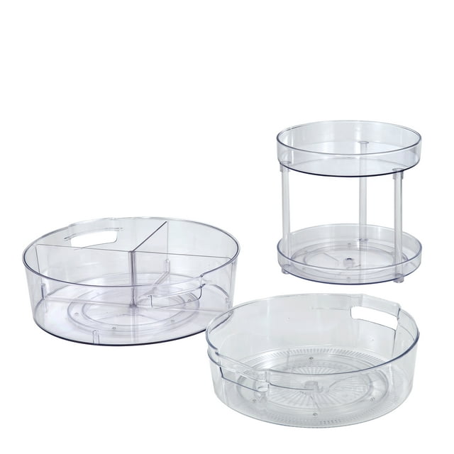 3-Pack Mainstays Clear Plastic Turntable Set various $9.70 Free Shipping w/ Walmart or on $35