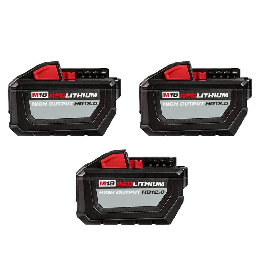 3-Pack Milwaukee M18 High Output 12.0Ah Battery $399