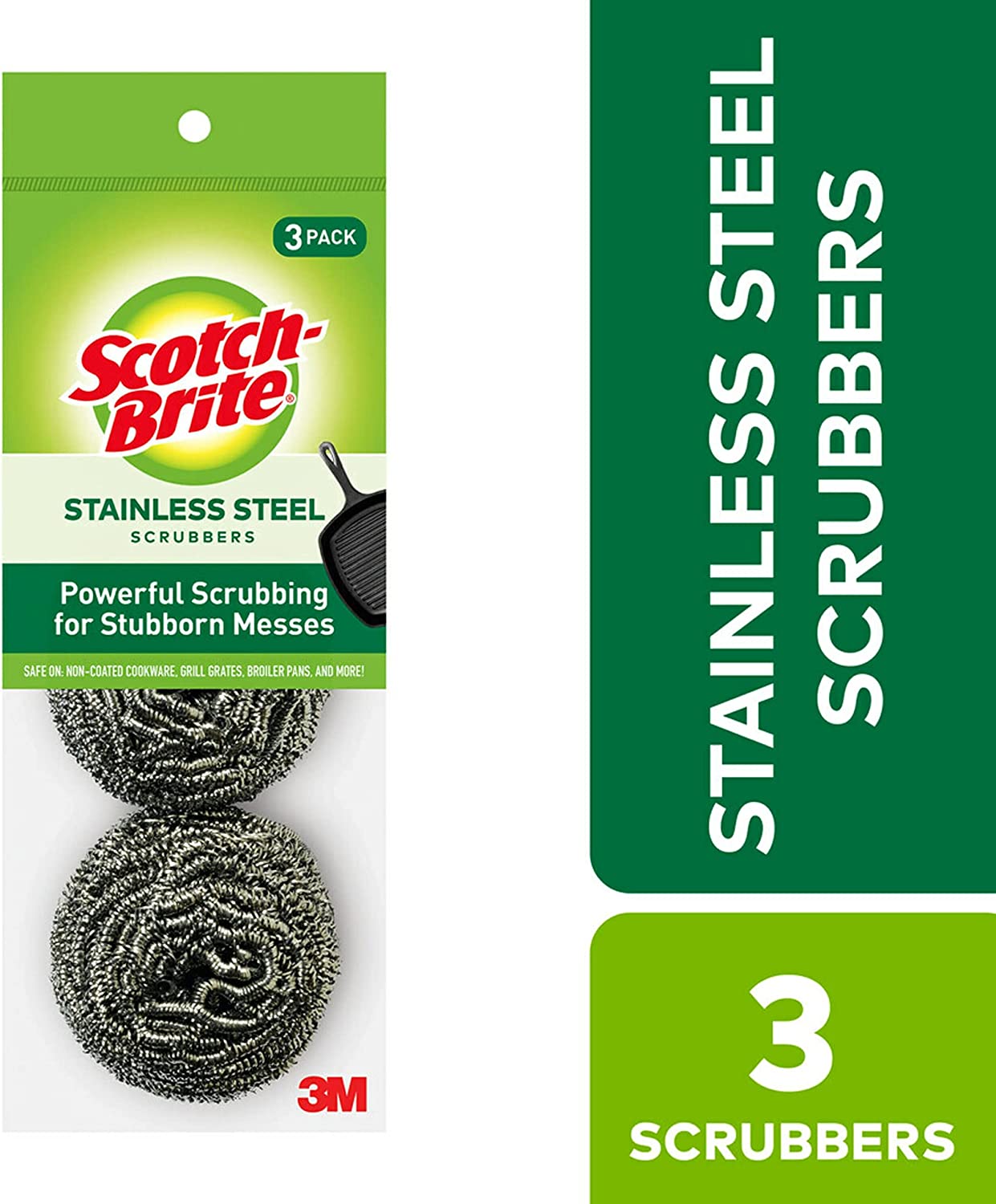 3-Pack Scotch-Brite Stainless Steel Scrubbers $2.36 $0.60 Amazon Credit w/ S S Free Shipping w/ Prime or on $35