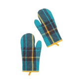 3-Piece Mainstays Plaid Apron Oven Mitt Set Teal $5.80 Free Shipping w/ Walmart or on $35