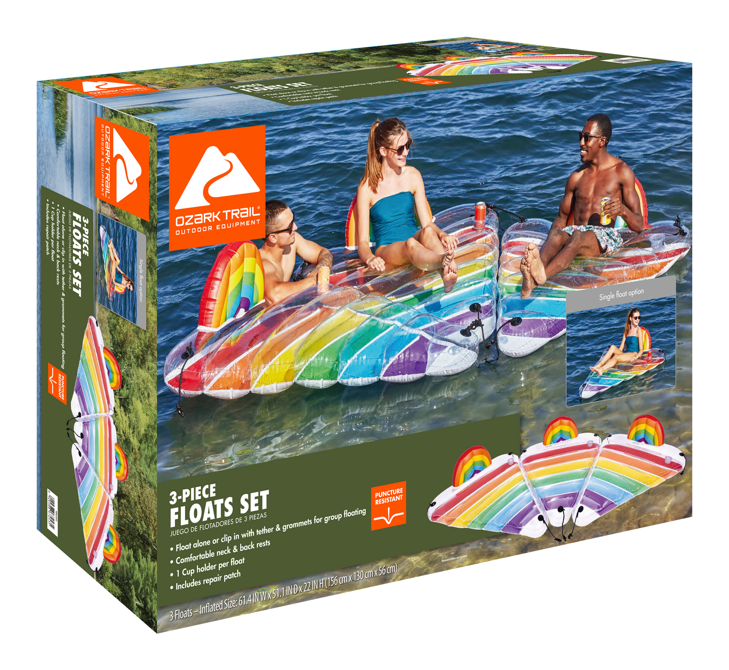 3-Piece Ozark Trail Inflatable Floats Set $23.47 Free Shipping w/ Walmart or on $35