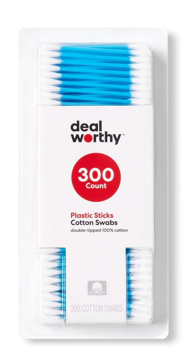 3x Cotton Swabs Plastic Stick - 300ct - Dealworthy w/ $5 Target GC - $2.97