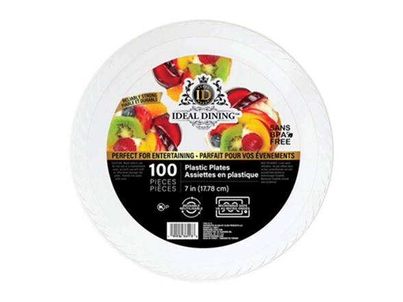 400 Count 7 Ideal Dining Disposable Plastic Plates $16.98