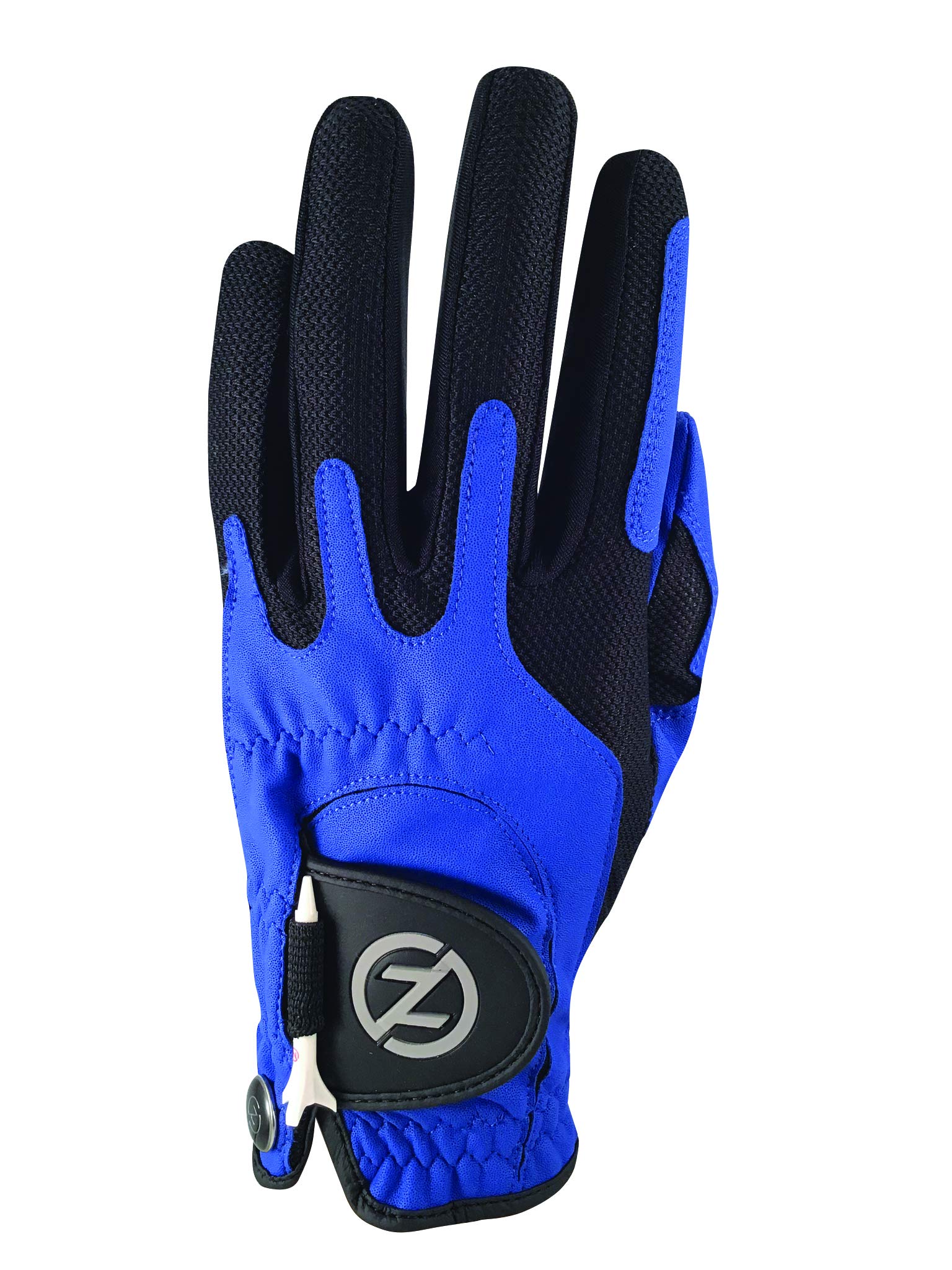 $4.05 Zero Friction Mens Compression-Fit Synthetic Golf Glove, Universal Fit One Size, Left, Blue