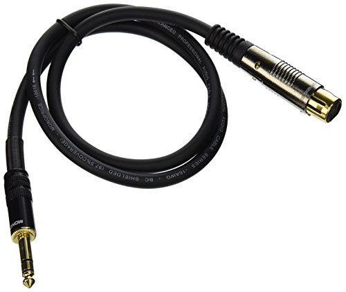 $4.24 Monoprice 104768 3-Feet Premier Series XLR Female to 1/4-Inch TRS Male 16AWG Cable gold