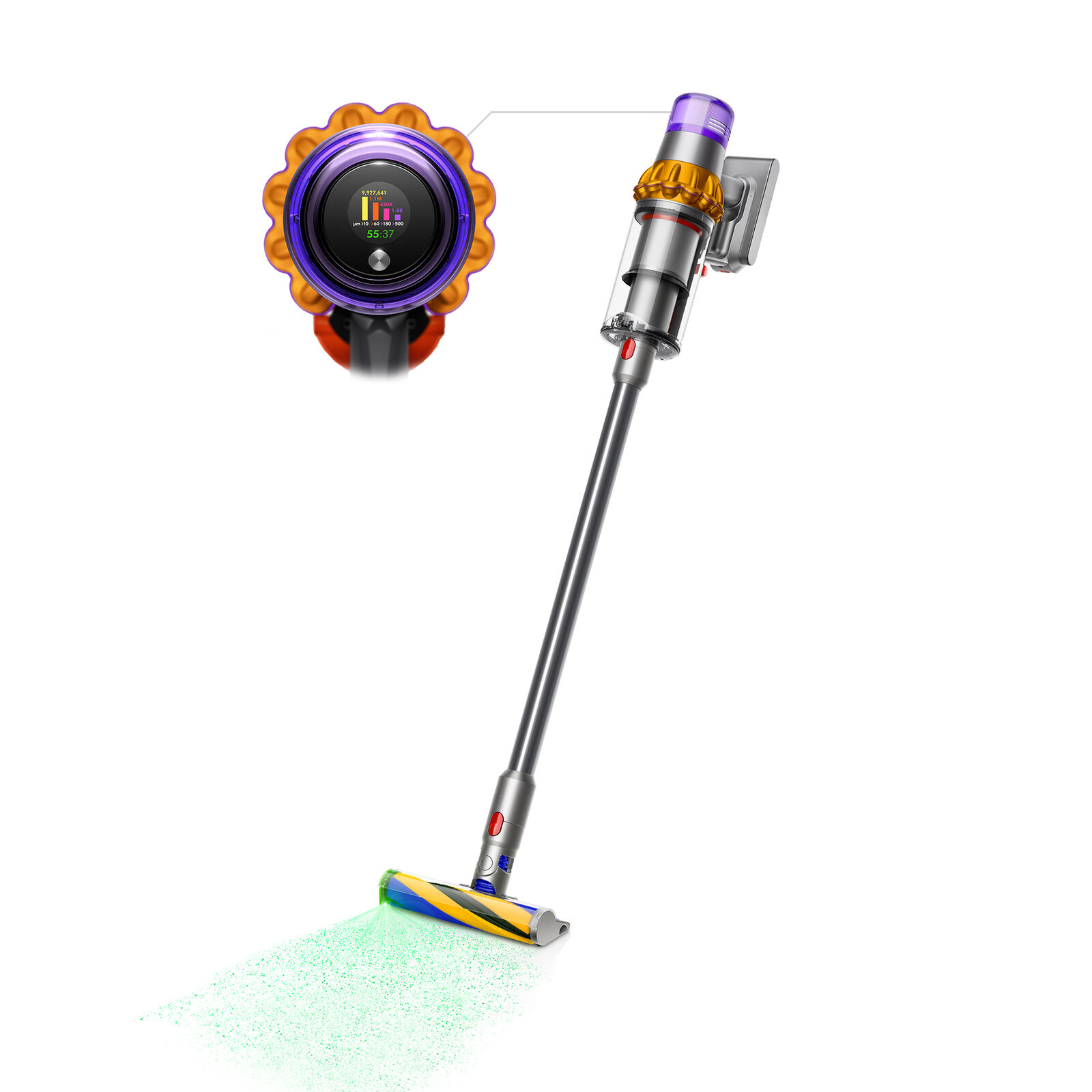 $430 - Dyson V15 Detect Cordless Vacuum Yellow/Nickel Refurbished - $430