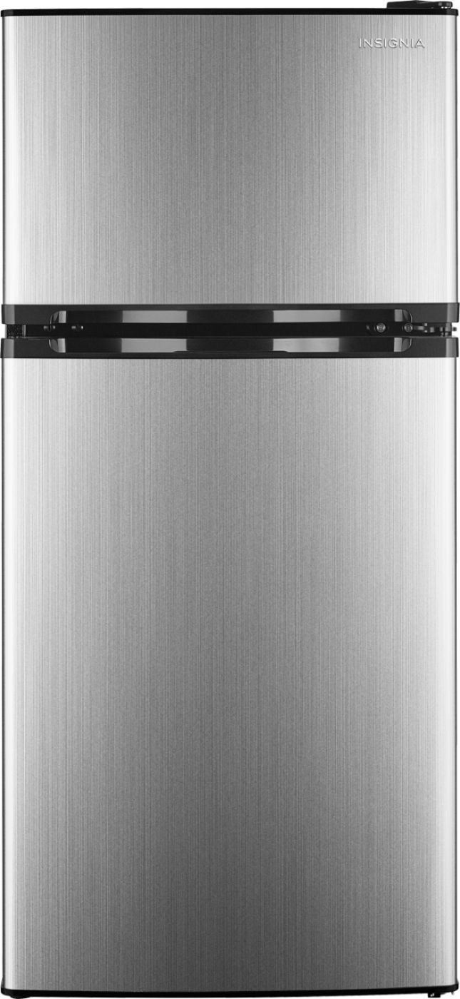 4.3 Cu. Ft. Insignia Mini Fridge w/ Top Freezer Stainless Steel $194.99 Free Store Pickup at BestBuy
