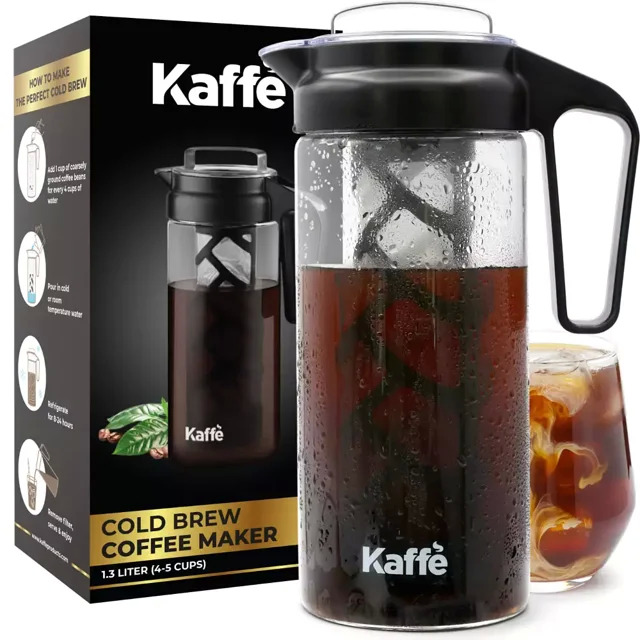 44-Ounce Kaffe Cold Brew Coffee Maker $13.42 Free S H w/ Walmart or $35