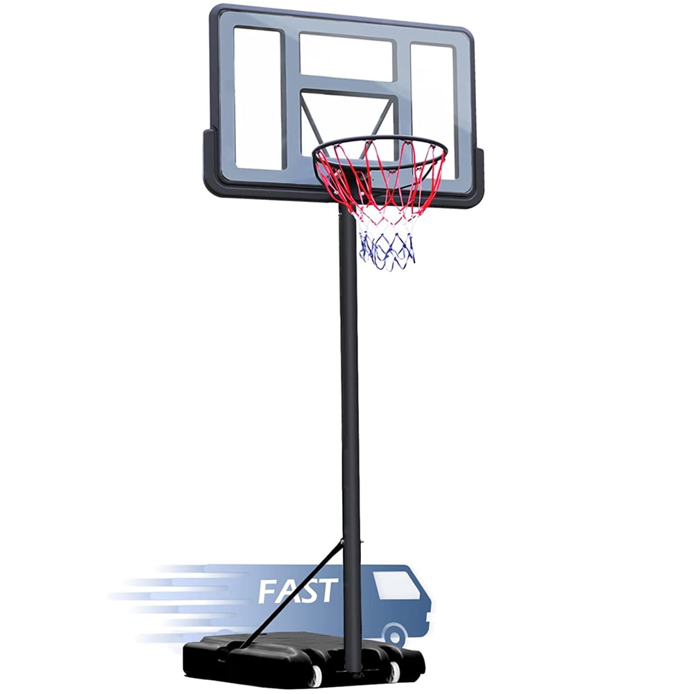 44 inch Outdoor Basketball Hoop Stand for Adults 4.9FT-10FT $135.99