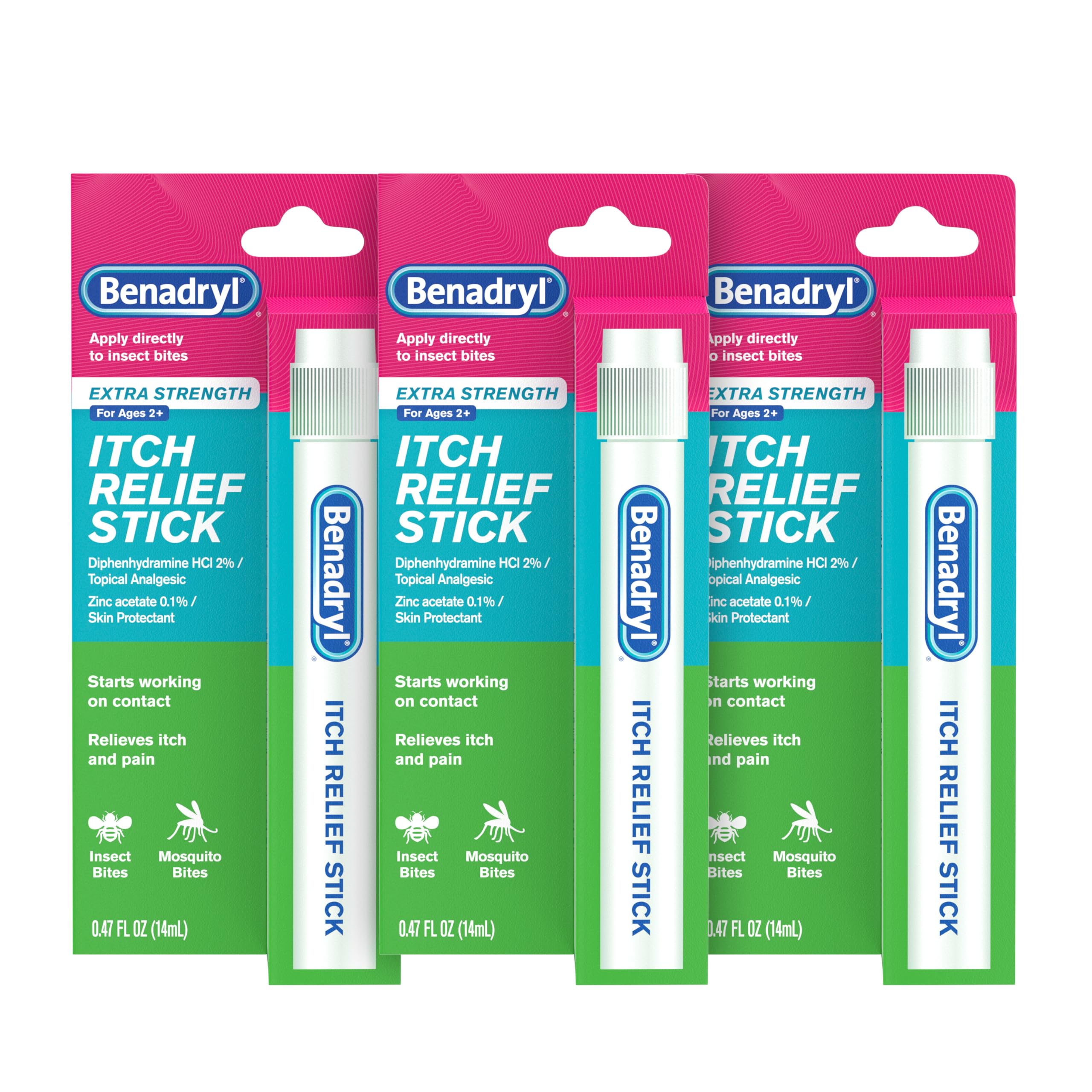 $4.88 w/ S S 3-Pack 0.47 fl. oz Benadryl Extra Strength Itch Relief Sticks