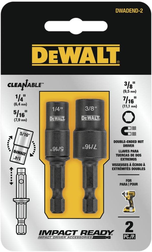 $4.98 DEWALT Nut Driver Set, Double Ended, 2-Piece DWADEND-2 at Amazon