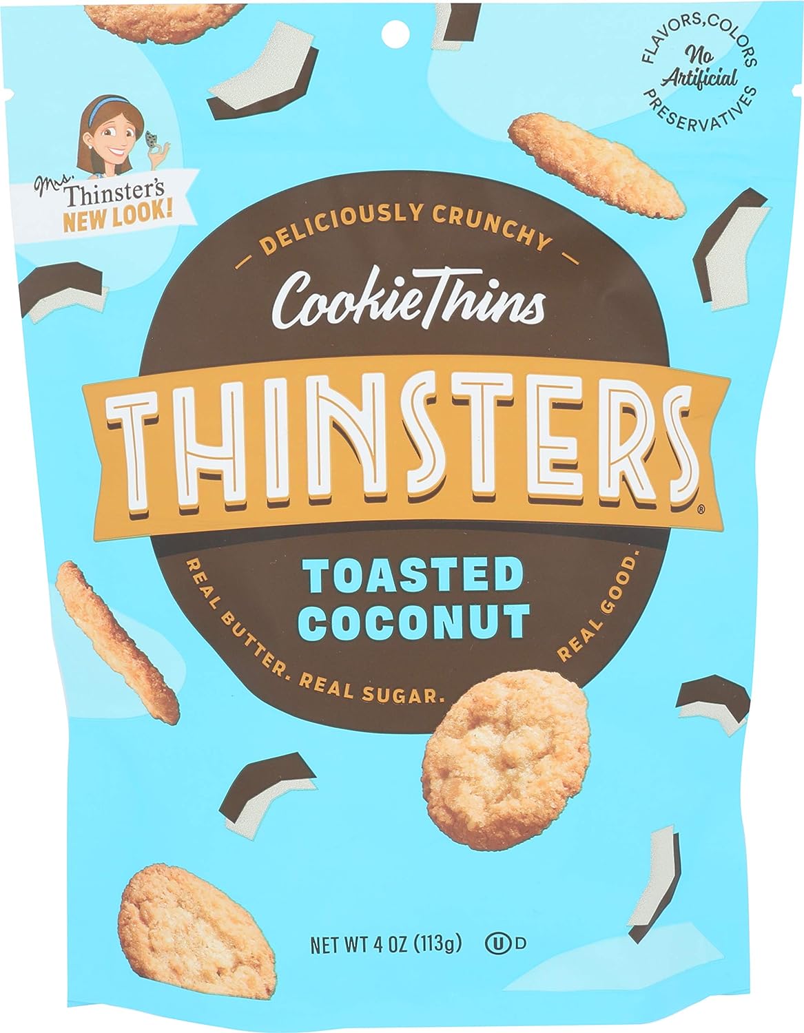 4-Oz Thinsters Toasted Coconut Cookie Thins $2.55 w/ S S Free Shipping w/ Prime or on $35