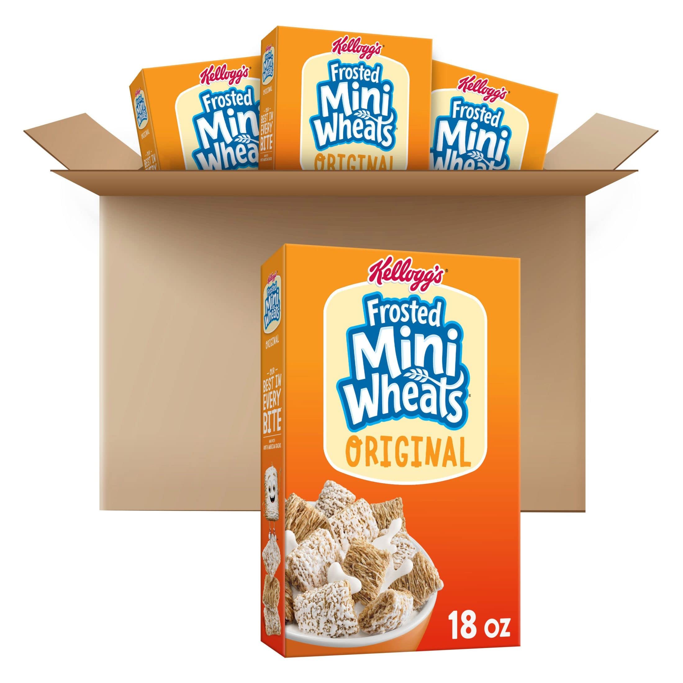 4-Pack 18-Oz Kelloggs Frosted Mini-Wheats Breakfast Cereal Original $5.97 w/ S S Free Shipping w/ Prime or on $35