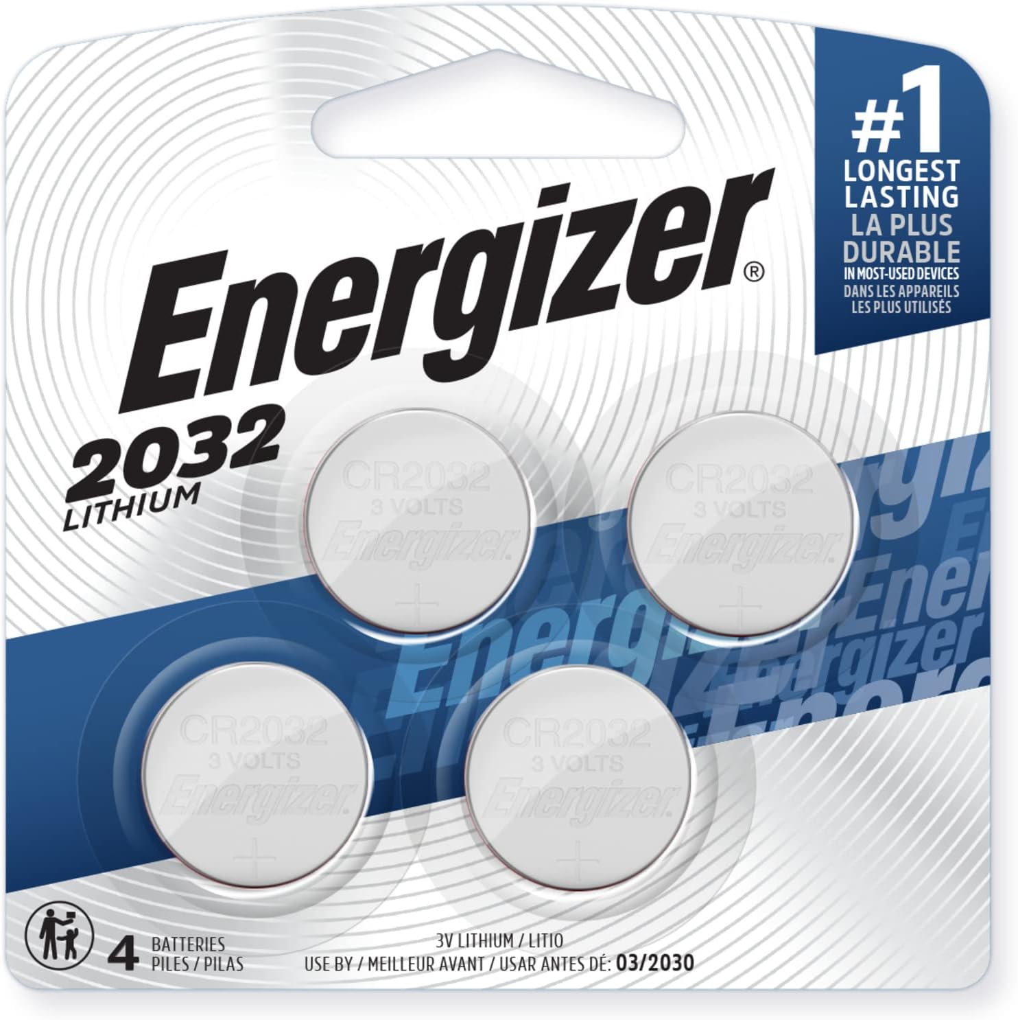 4-Pack Energizer 2032 3V Lithium Coin Batteries $3.77 w/ S S Free Shipping w/ Prime or on $35
