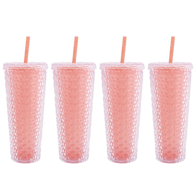 4-Pack Mainstays Color Changing Textured Tumbler w/ Straw 26-Oz, Orange $9.99 $2.49 each Free Shipping w/ Walmart or on