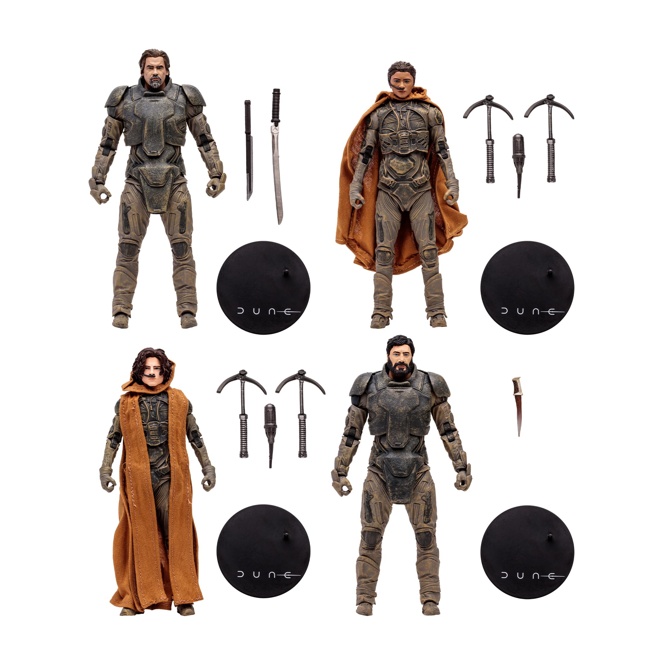 4-Pack McFarlane Toys Gold Label Dune Part Two Action Figures Gurney Halleck, Paul Atreides, Chani, Stilgar $41.33 Free 