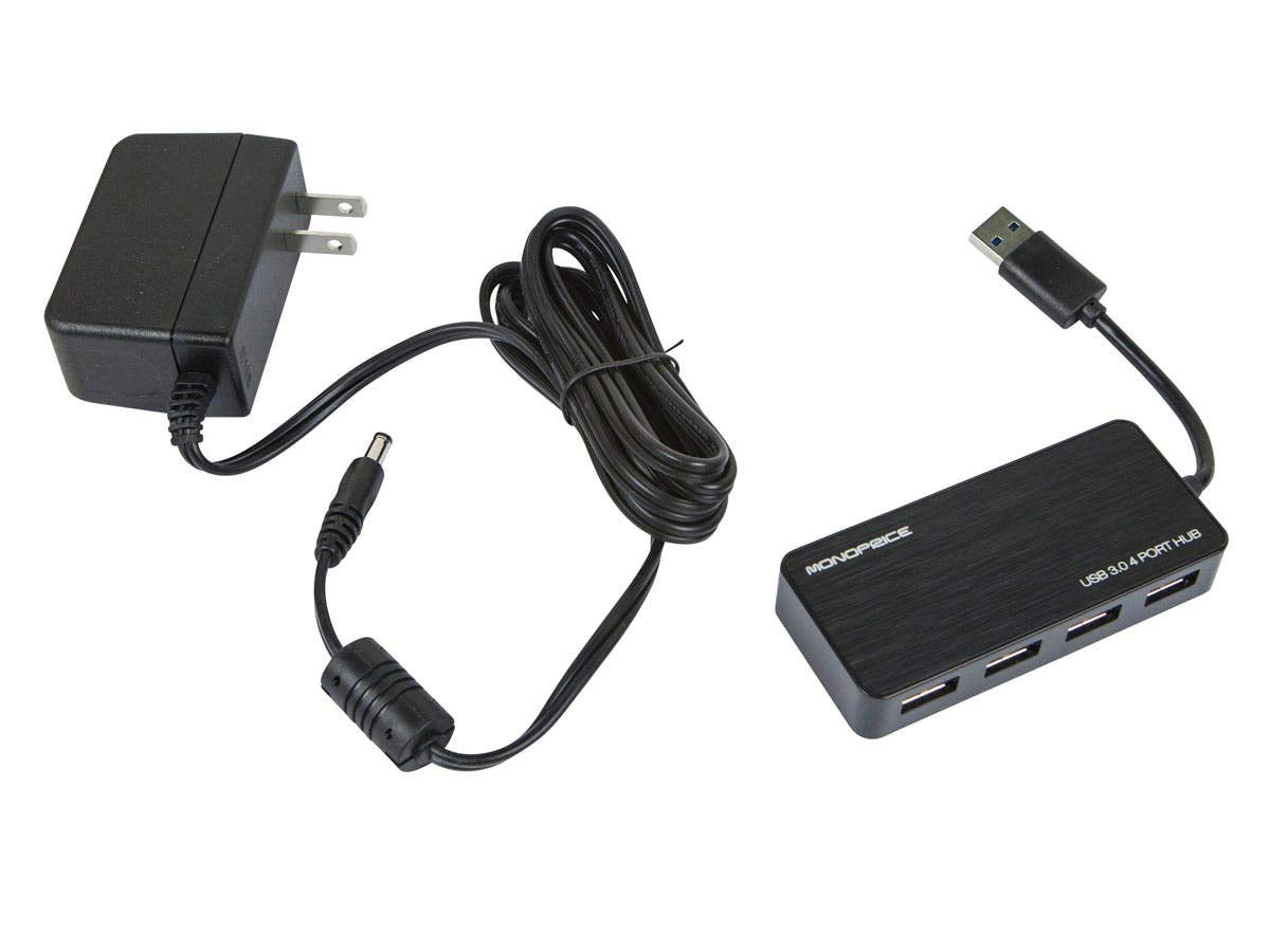 4-Port Monoprice USB 3.0 Hub w/ AC Adapter $6.30 Free Shipping w/ Prime or on orders over $35