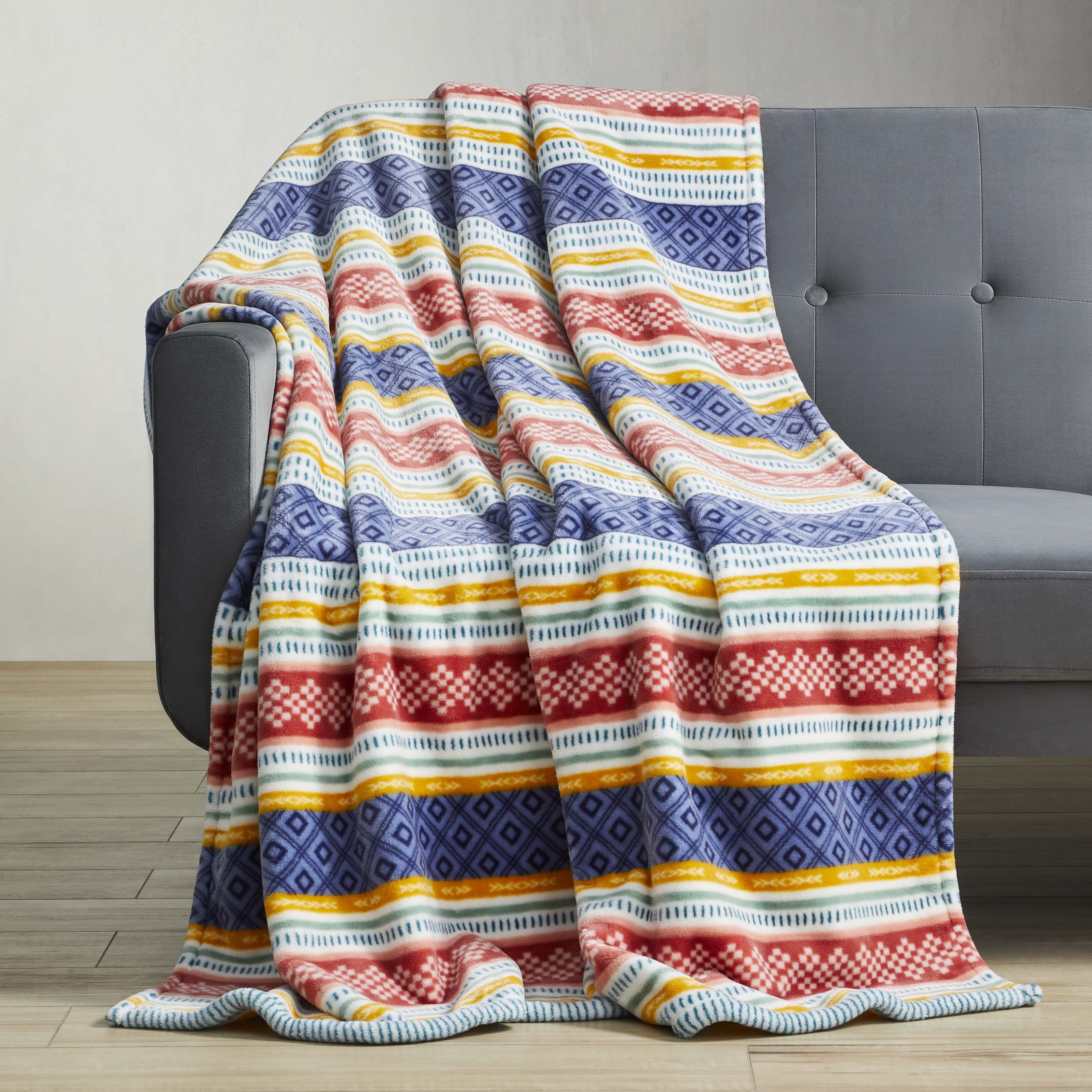 50 x 72 Better Homes Gardens White Plaid Velvet Plush Throw $5.90 Free S H w/ Walmart or $35