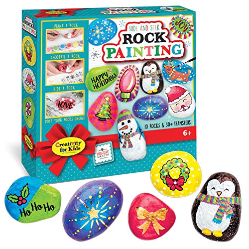 $5.45 Creativity for Kids Holiday Hide Seek Rock Painting Kit, Paint Hide 10 Rocks