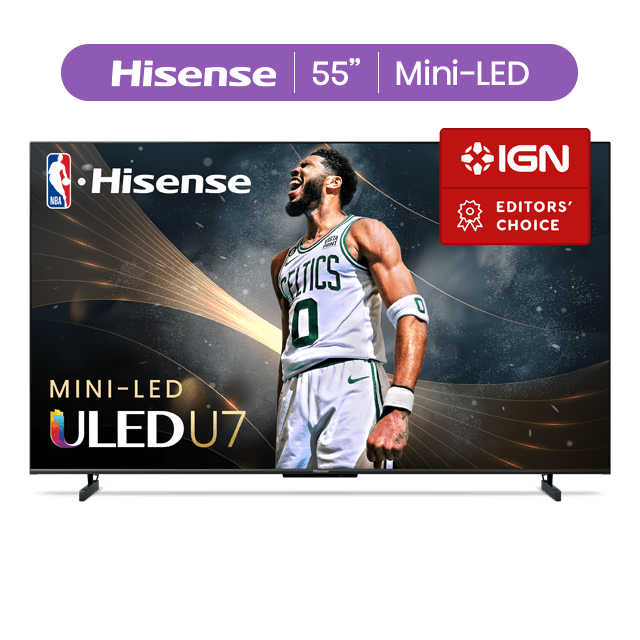 55 Hisense U7 QLED 4K 144Hz Smart Google TV 55U7K, 2023 Model $50 NBA eGC $480 Free Shipping
