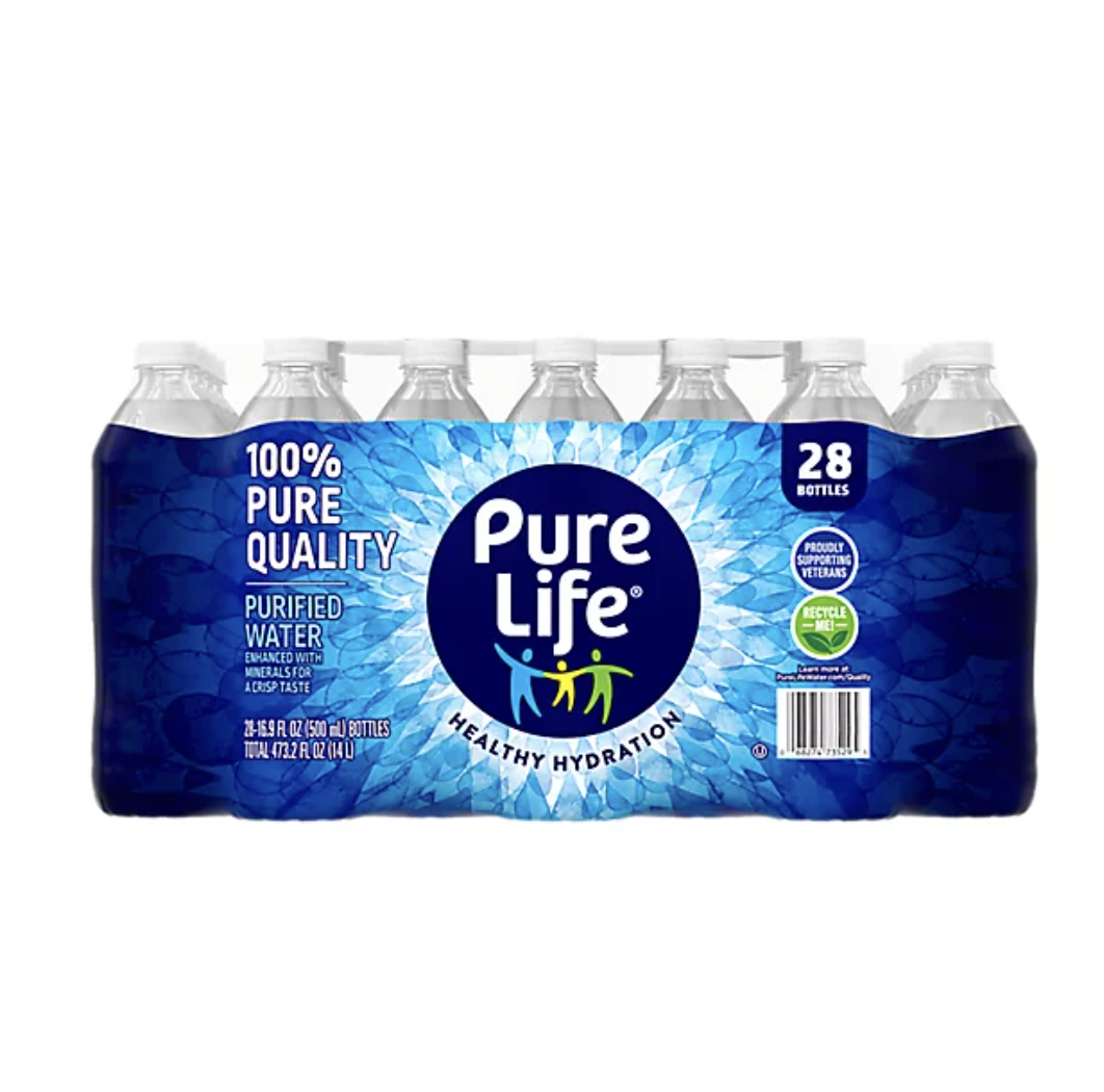 5 Cases of Pure Life Purified Water No Flavor In Bottles - 28-16.9 Oz for $10 Safeway App $9.98