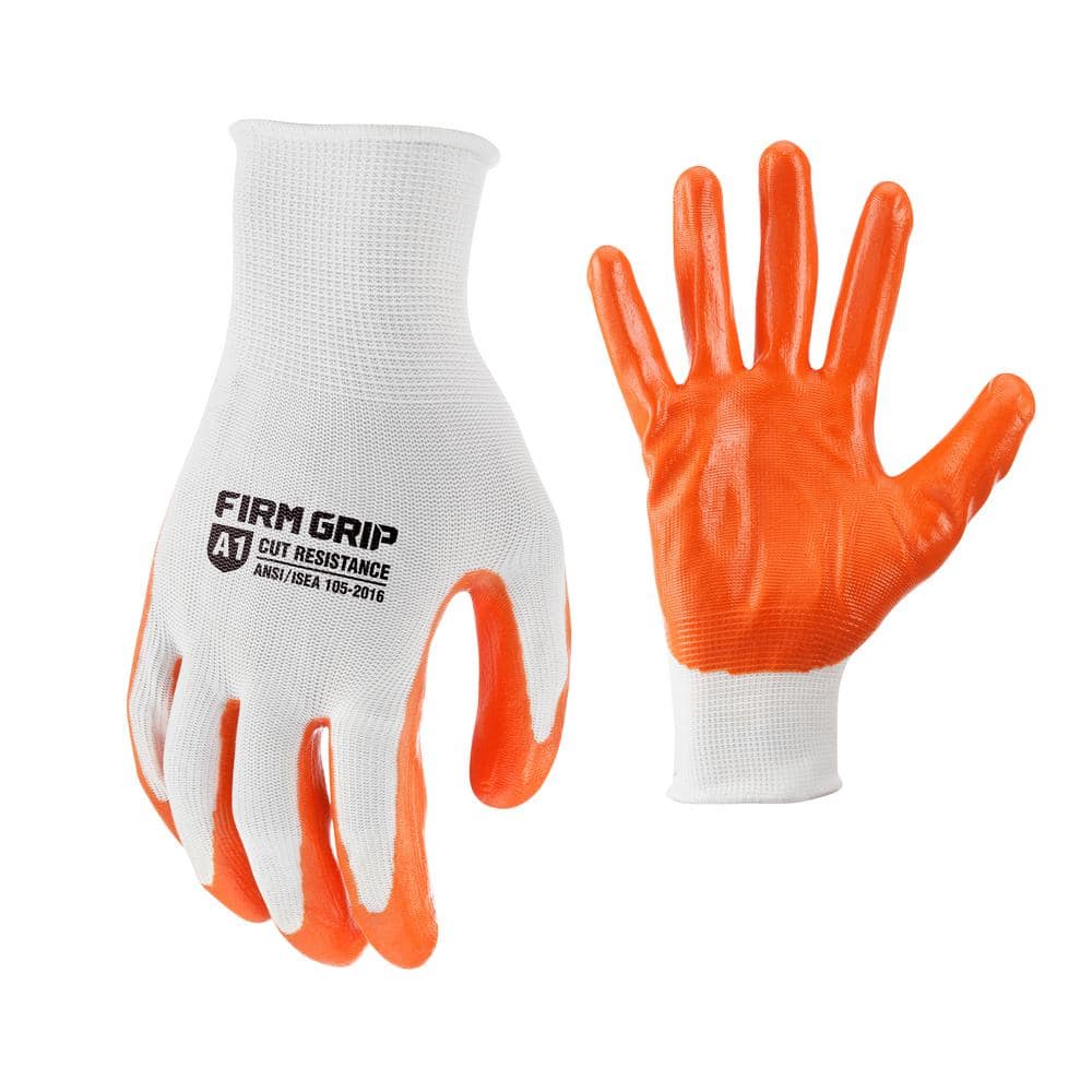 5-Pair Firm Grip Nitrile Coated Work Gloves Large $4.45 F/S Home Depot