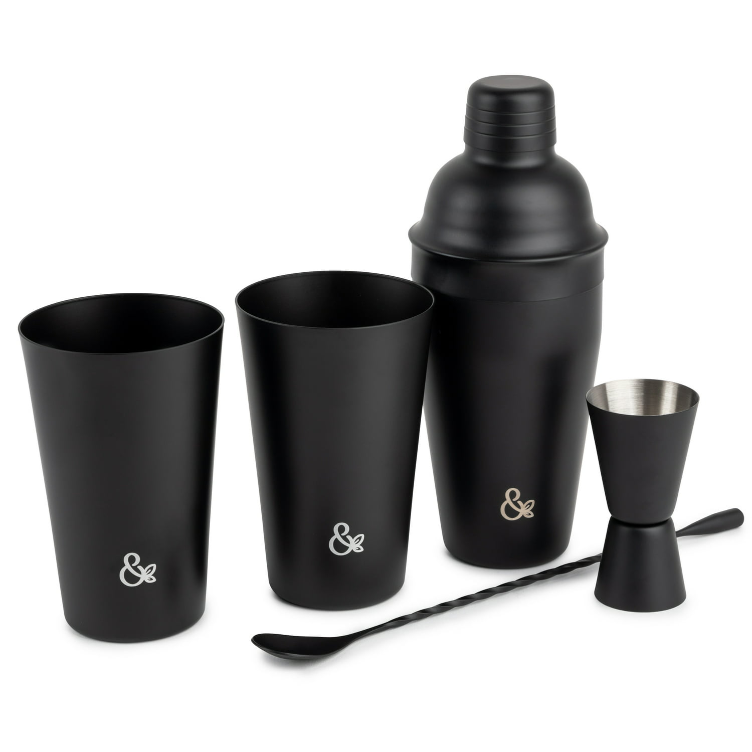 5-Piece Thyme Table Stainless Steel Mixology Bar Kit Black or Rose Gold $14 Free S H w/ Walmart or $35