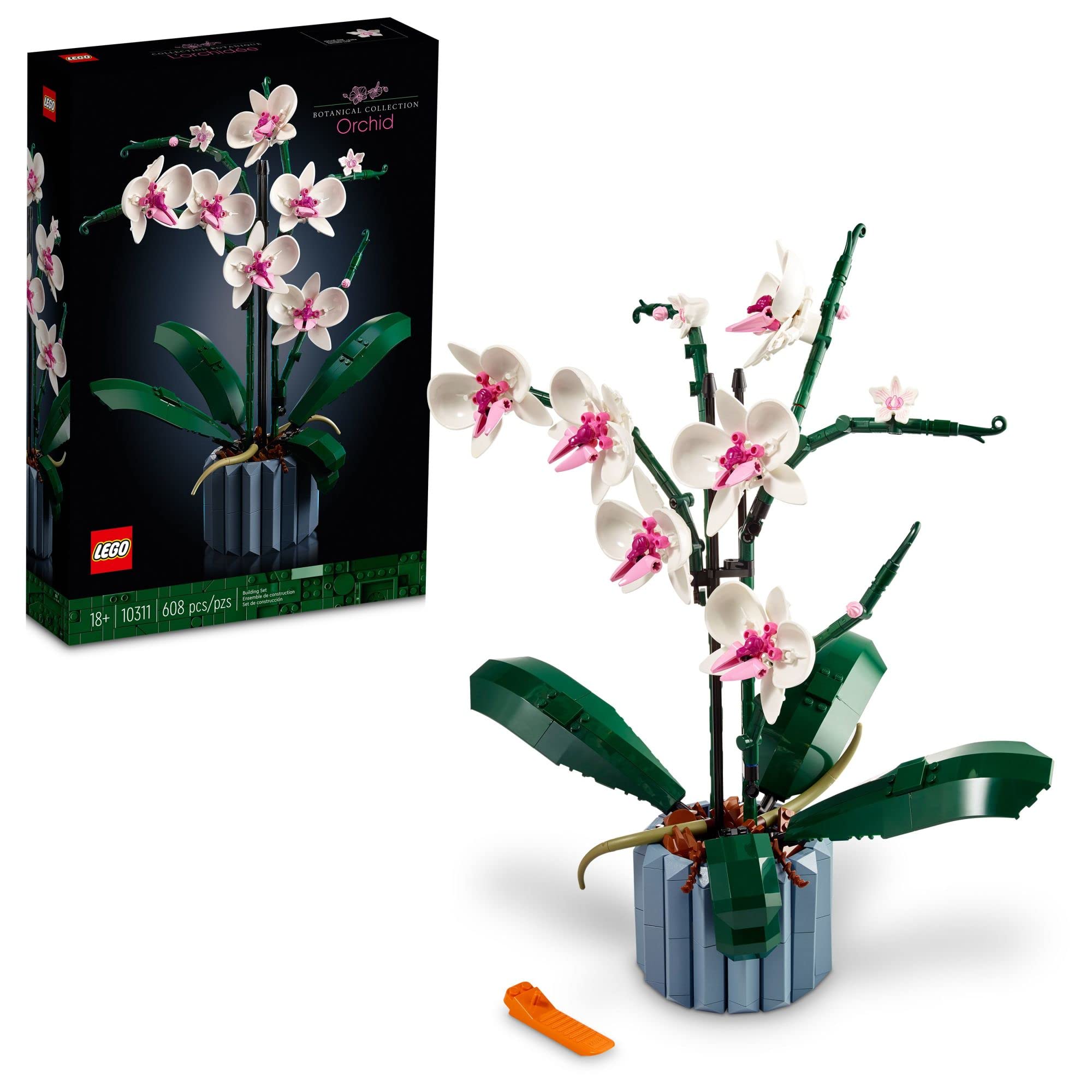 608-Piece LEGO Icons Orchid Artificial Plant Building Set $40 Free Shipping