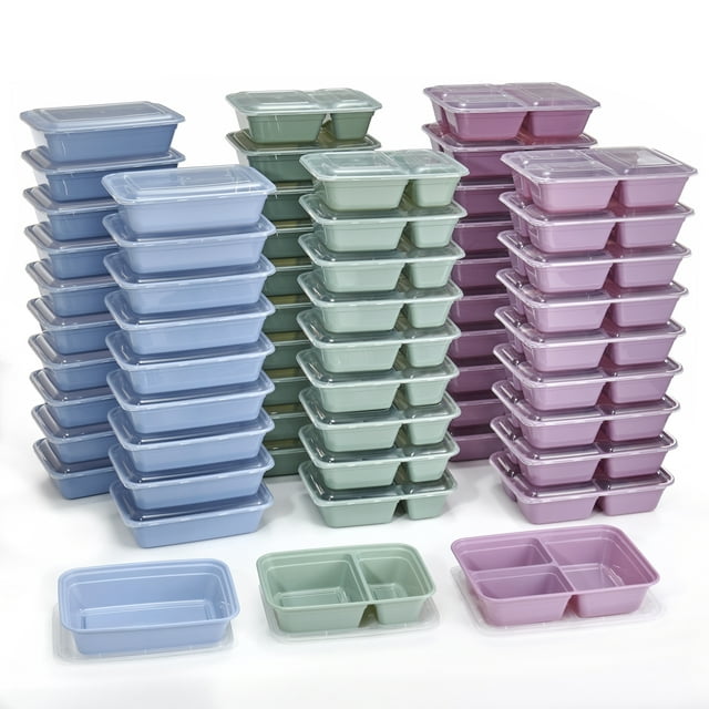 60-Count Mainstays Meal Prep Food Storage Containers w/ Clear Lids $13.90 Free S H w/ Walmart or $35