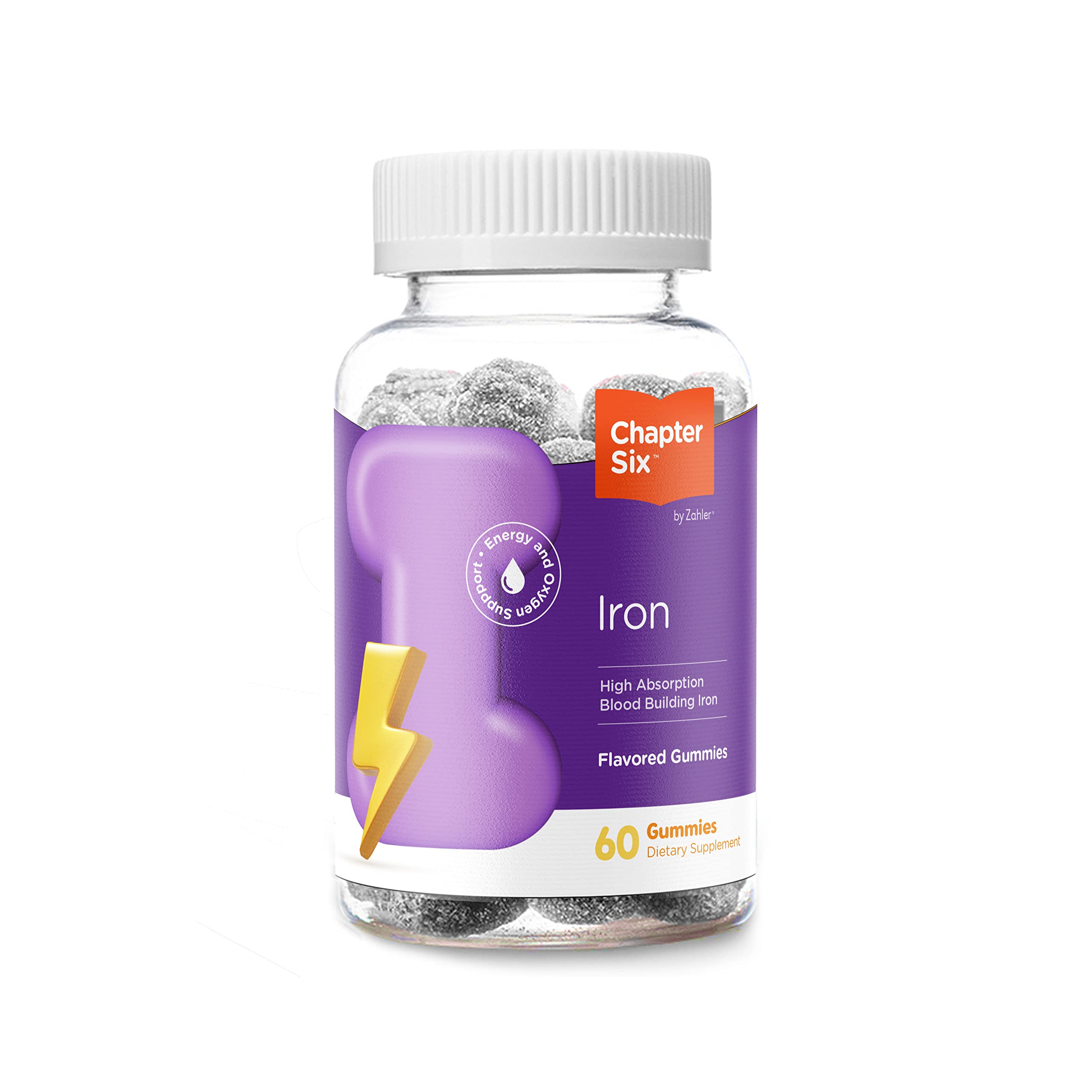 60-ct Chapter 10mg Six Iron Gummies Dietary Supplement Grape $3.77 or less w/ S S