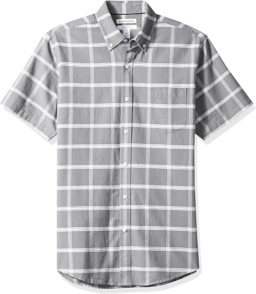 $6.20 Amazon Essentials Mens Regular-Fit Short-Sleeve Oxford Shirt