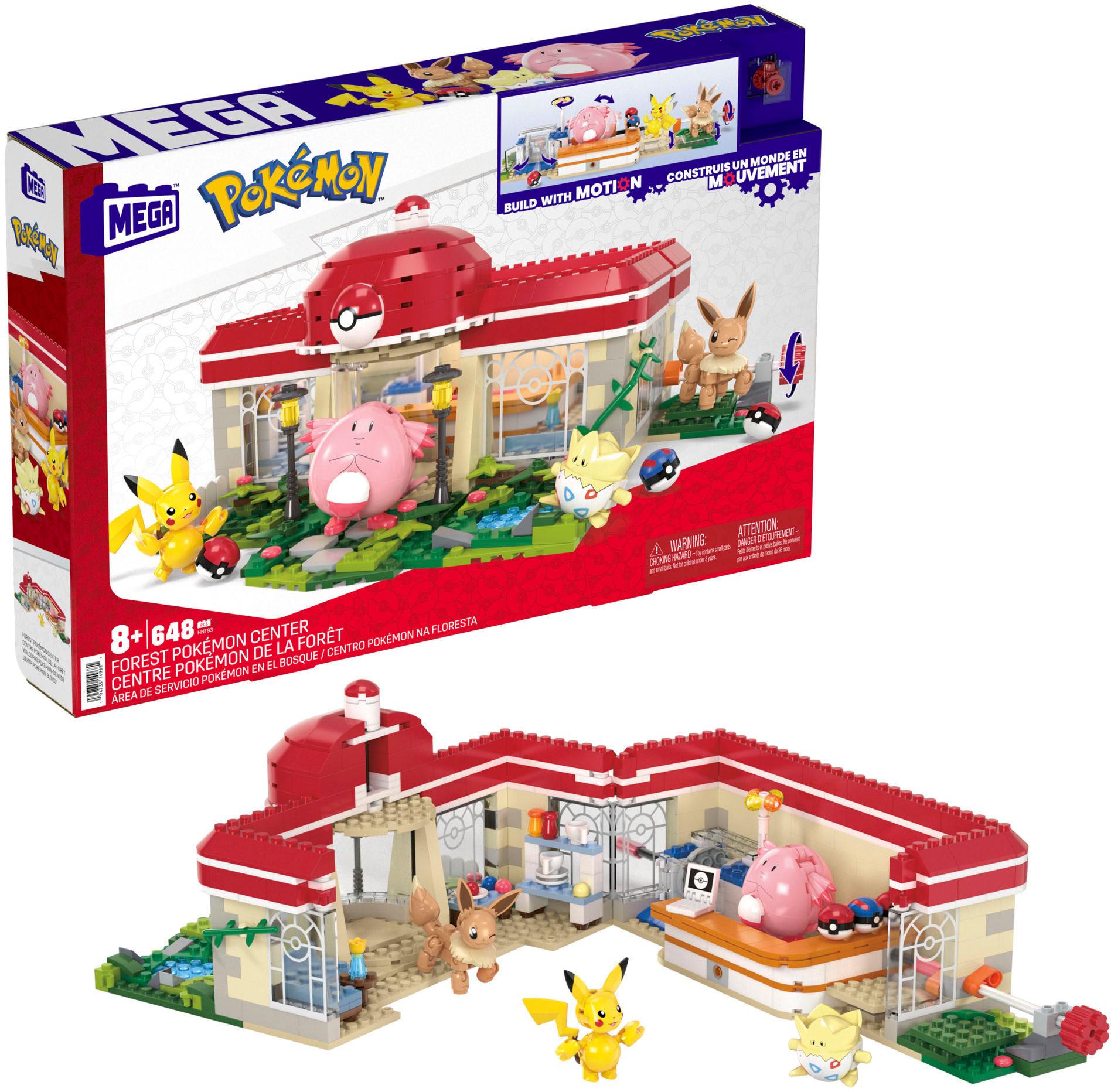 648-Piece Mega Construx Forest Pok mon Center Building Set w/ 4 Poseable Characters $29 Free Shipping
