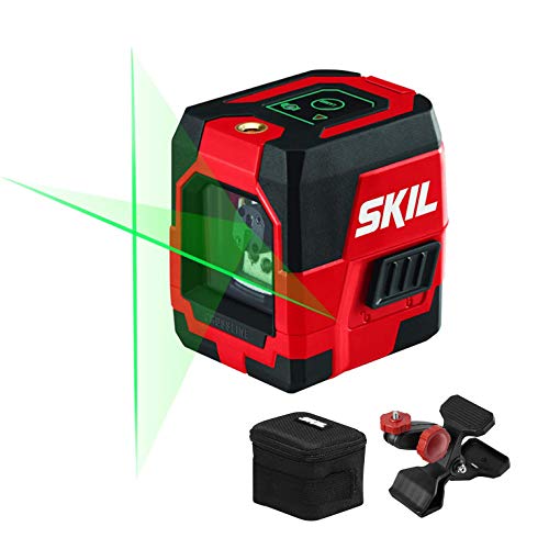 $69.00 SKIL 65ft. Green Self-leveling Cross Line Laser Level with Horizontal and Vertical Lines - LL9324G-01