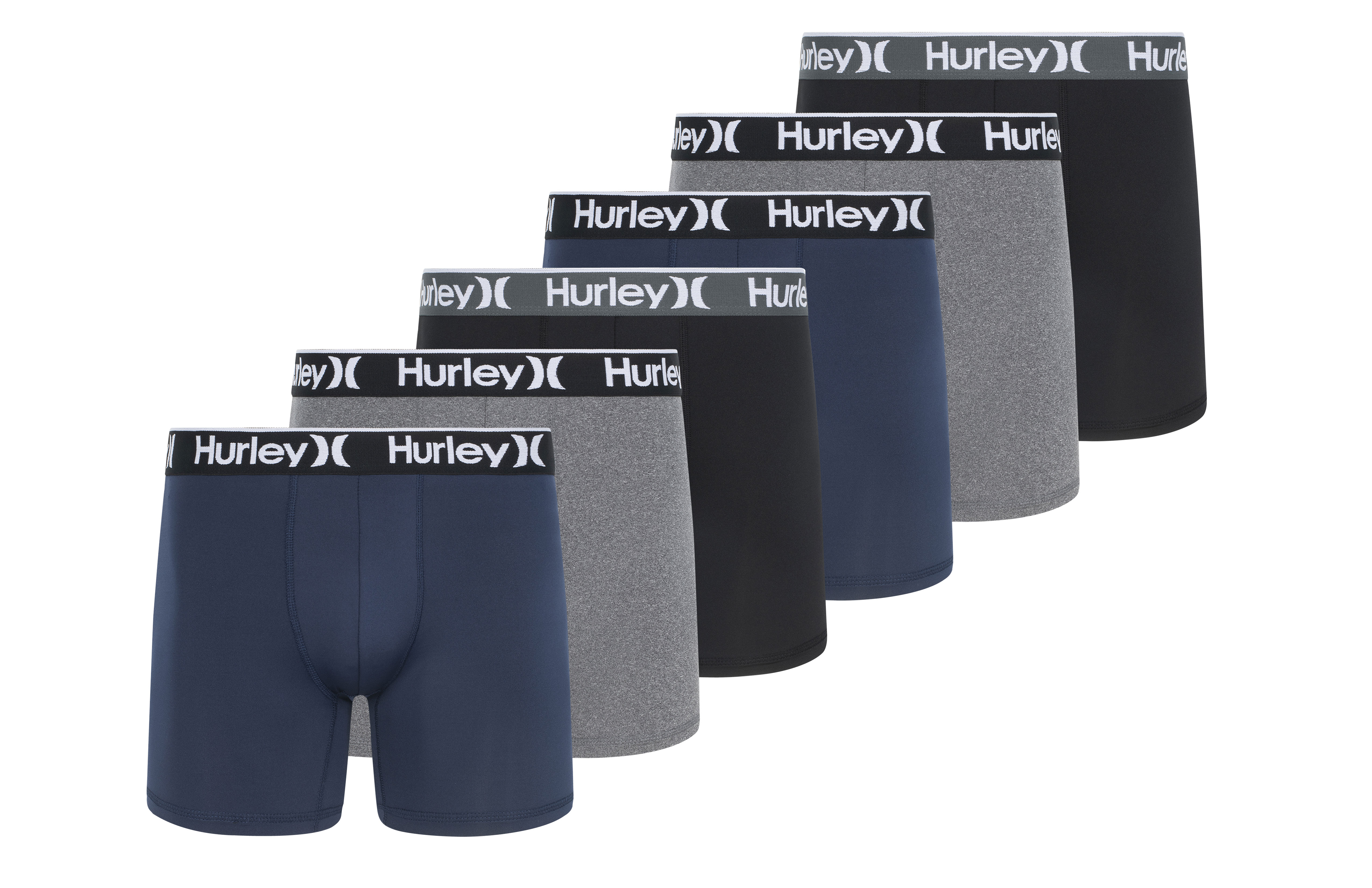 6-Pack Hurley Mens Boxer Briefs Solid Boxer Brief $15, Regrind from $15, Soft Modal $15 Free Shipping w/ Amazon Prime