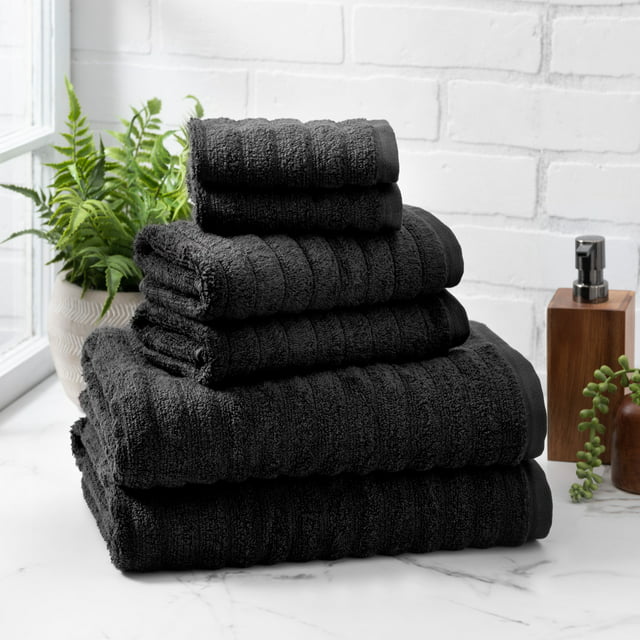 6-Piece Mainstays Performance Towel Set Black or Coral $8.26 Free Shipping w/ Walmart or on $35