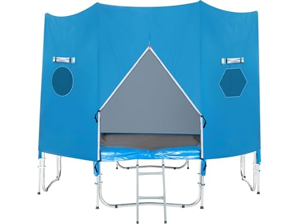 6-Pole Trampoline Tent Cover Fits up to 14, Blue $56 Free Shipping w/ Prime