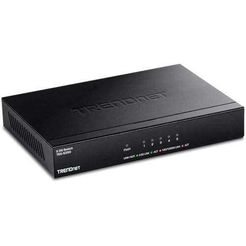 $72 TRENDnet TEG-S350 5-Port 2.5G Unmanaged Network Switch