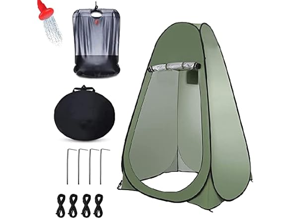 74.8 H The Outdoor Nation Pop Up Privacy Tent w/ Portable Shower Bag $20 Free Shipping w/ Prime
