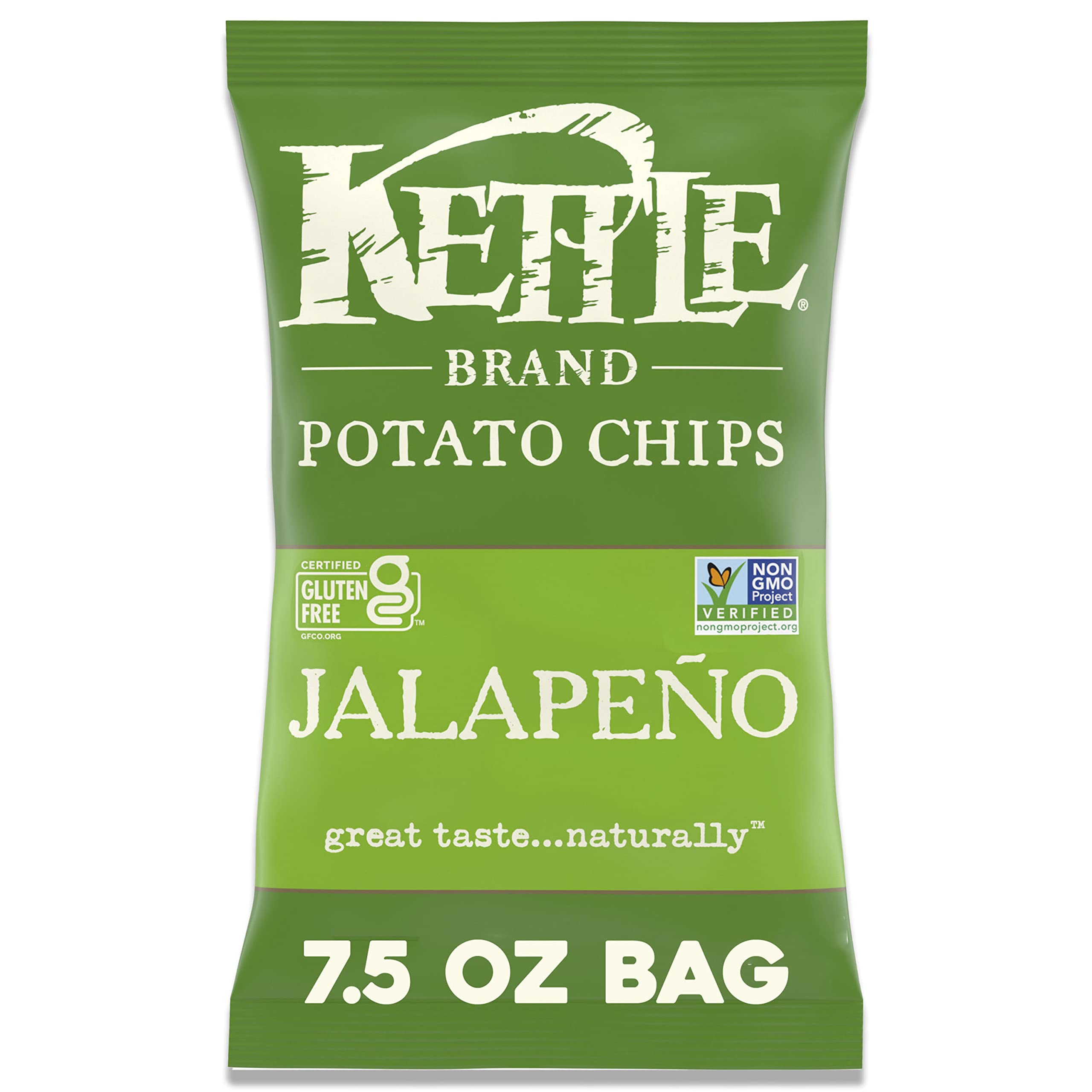 7.5-Oz Kettle Brand Potato Chips Jalapeno or Sea Salt and Vinegar $2.82 w/ S S Free Shipping w/ Prime or $35