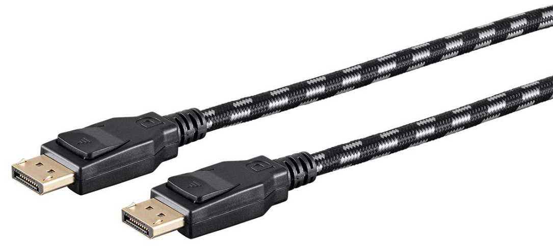 $7.99 Monoprice Braided DisplayPort 1.4 Cable, 10 Feet, Gray