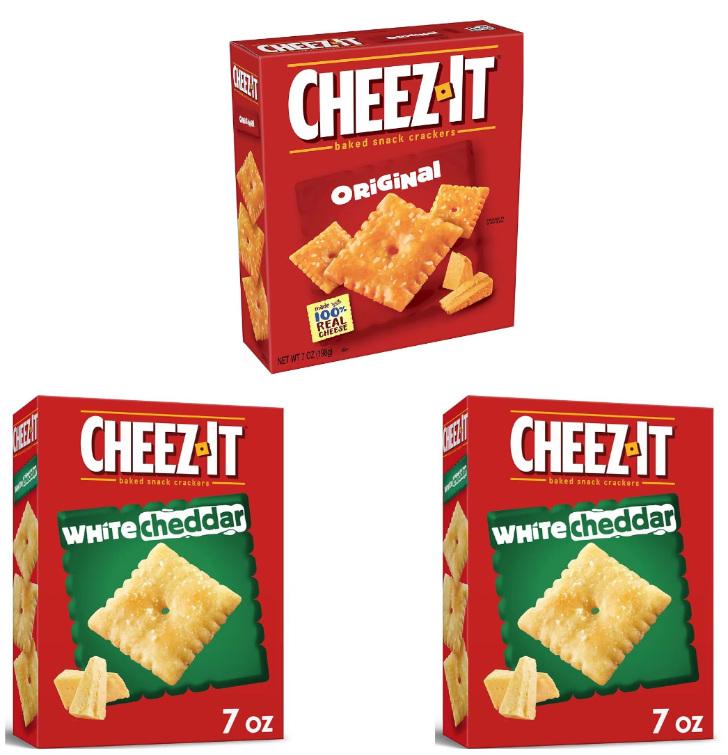 7-Oz Cheez-Its Baked Snack Crackers Various 3 for $3.60 $1.20/Box Free Store Pickup at Walgreens