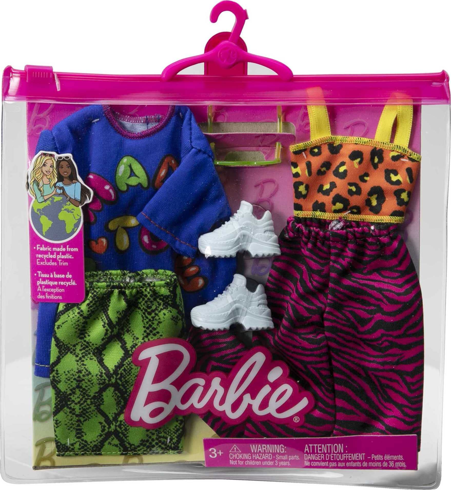 7-Piece Barbie Clothes Accessories Set w/ 2 Outfits, Sunglasses, Sneakers $4.10 Free Shipping w/ Prime or on $35