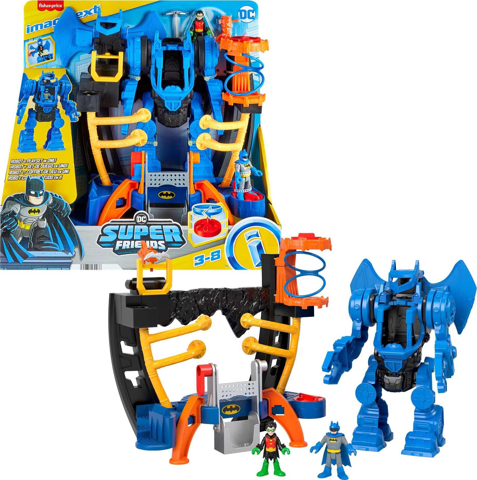 7-Piece Fisher-Price Imaginext DC Super Friends Batman Robo Command Center 2-In-1 Playset w/ 10 Robot $18.50 Free Shippi