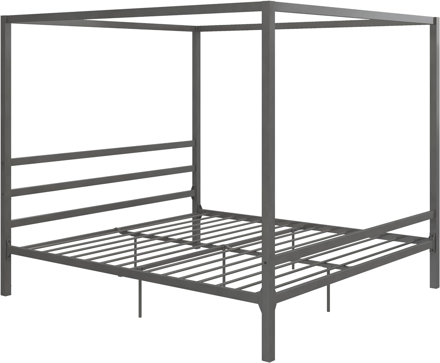 84 DHP Modern Metal Canopy Platform Bed w/ Minimalist Headboard Four Poster Design King, Gunmetal Gray $131.60 Free Ship
