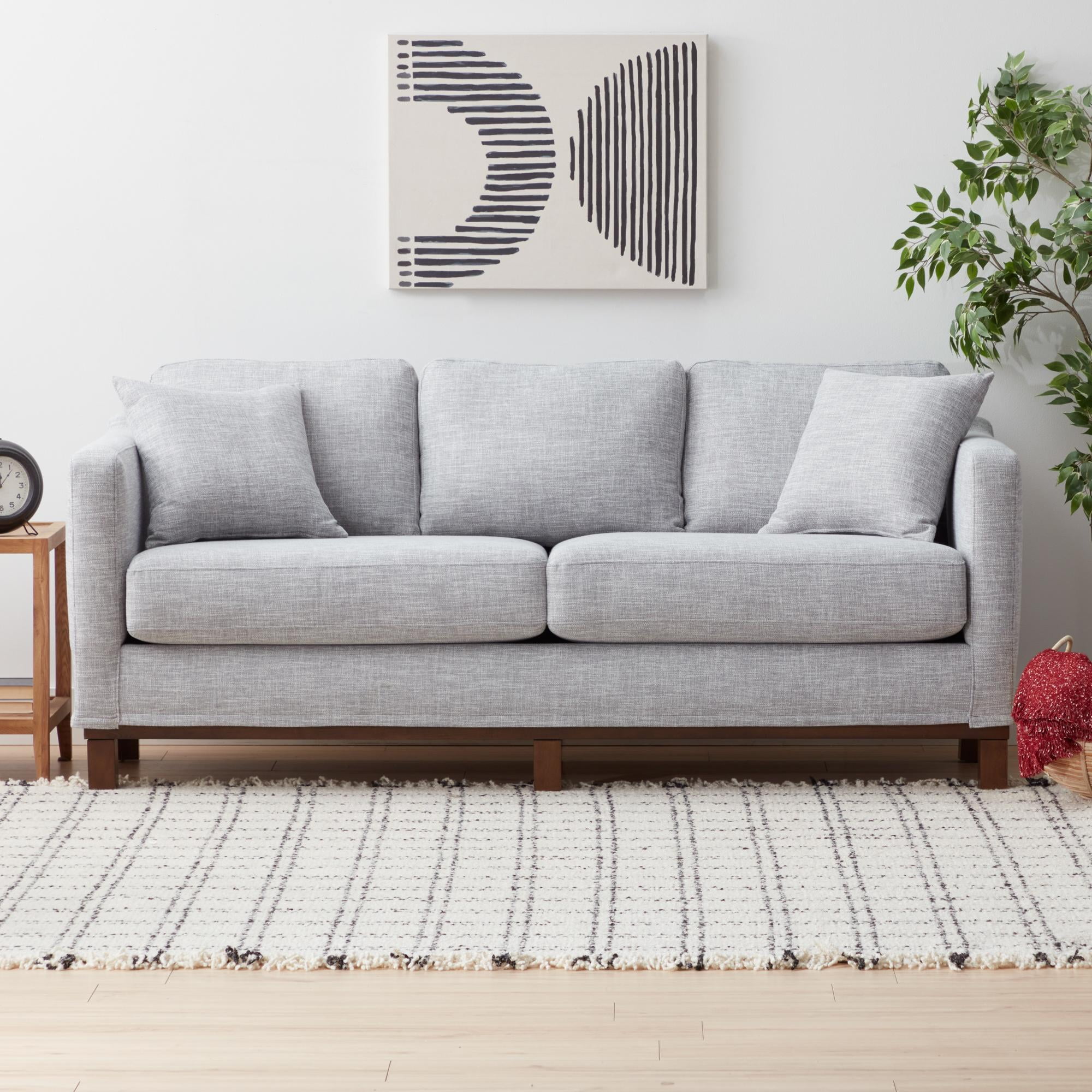 84 Gap Home Upholstered Wood Base Sofa Gray, Navy or Oat $388 Free Shipping