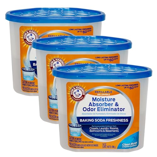 $8.76 Arm Hammer Fragrance Free Moisture Absorber and Odor Eliminator, 14 oz. Tub, 3 Ct